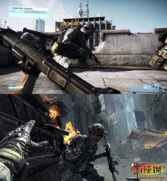 《使命召唤8》vs《战地3》画质比拼 mw3完败